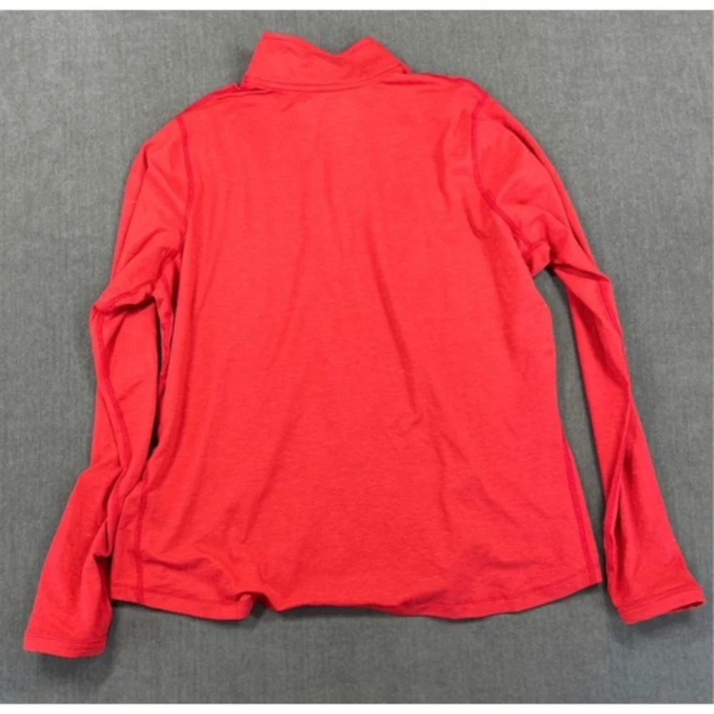 Nike‎ Houston Texans Quarter Zip Pullover Long Sleeve T Shirt Mens 2XL Red NFL